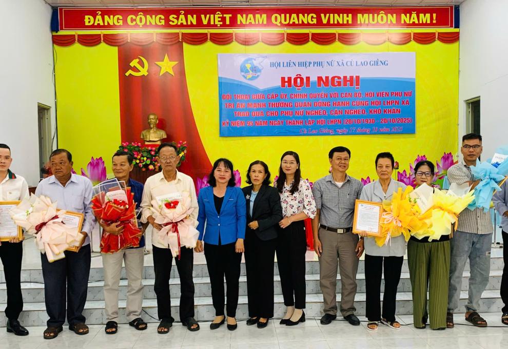 Chuỗi hoạt động thiết thực chào mừng Kỷ niệm 95 năm ngày thành lập Hội LHPN Việt Nam xã Cù Lao Giêng