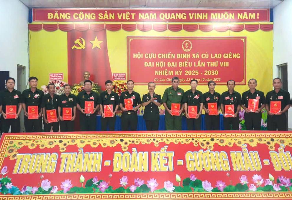 Hội cựu chiến binh xã Cù Lao Giêng Đại hội đại biểu lần thứ VIII nhiệm kỳ 2025-2030