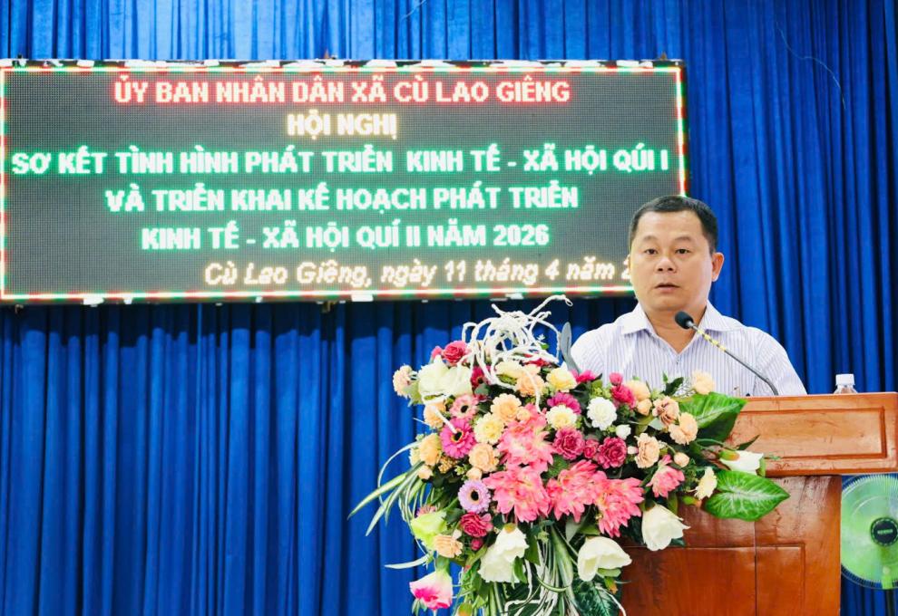 Xã Cù Lao Giêng sơ kết kinh tế - xã hội quí I và phương hướng quí II năm 2026 
