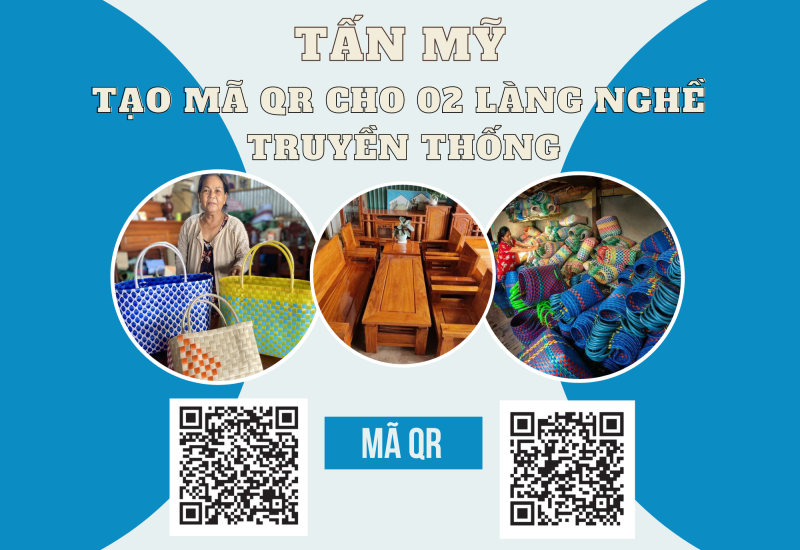 Tấn Mỹ tạo mã QR cho 02 làng nghề truyền thống 