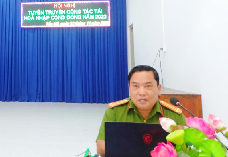 Công an Huyện tuyên truyền tái hòa nhập cộng đồng 