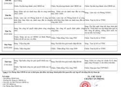 LỊCH LÀM VIỆC UBND XÃ CÙ LAO GIÊNG